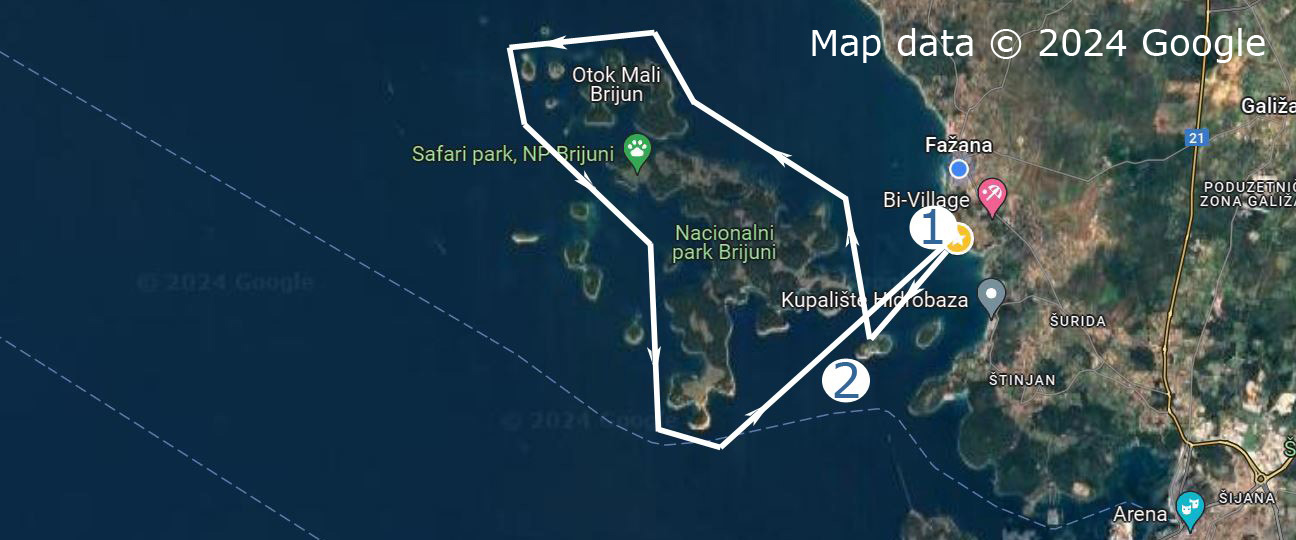 Piano delle escursioni sulla mappa