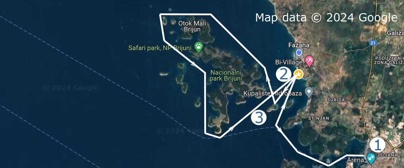 Piano delle escursioni sulla mappa